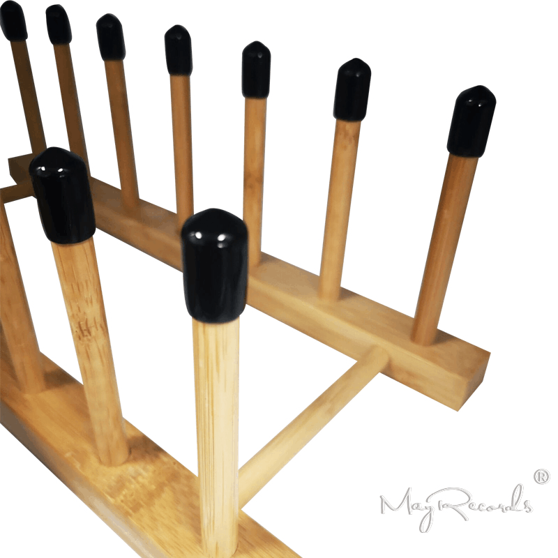 Record Vinyl Drying Rack Bamboo Storage Rack for LP Record Buy